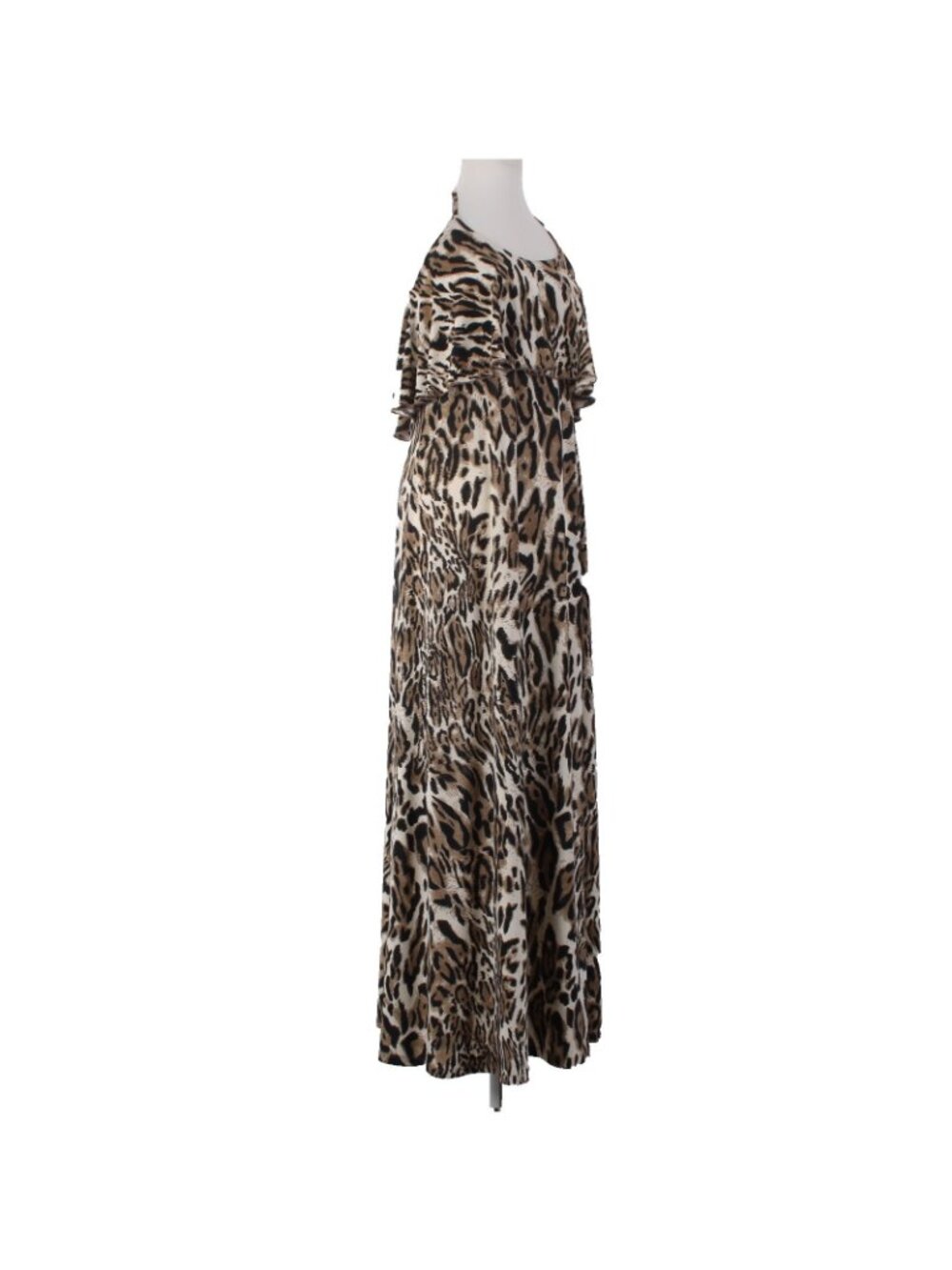 Veronica M Dress Sz S Brown White Animal Print Polyester Spandex Dress - Picture 3 of 9